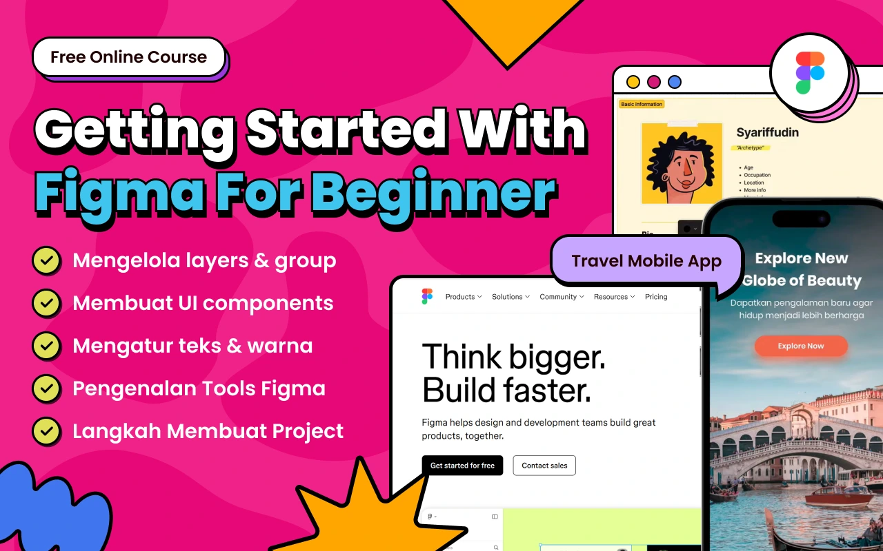 Kelas Learn Figma For Beginner di BuildWithAngga